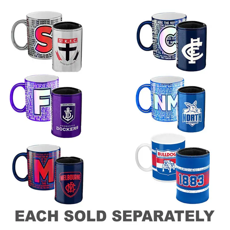 AFL Coffee Mug & Can Cooler PackMEL Demons