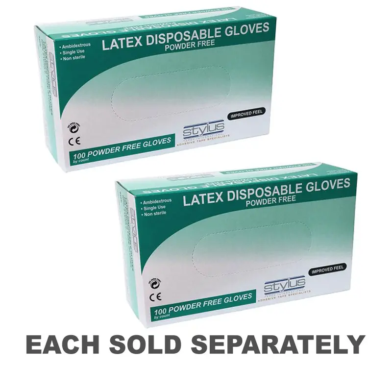 Stylus Disposable Latex Gloves 100pcs (Cream)Extra Large